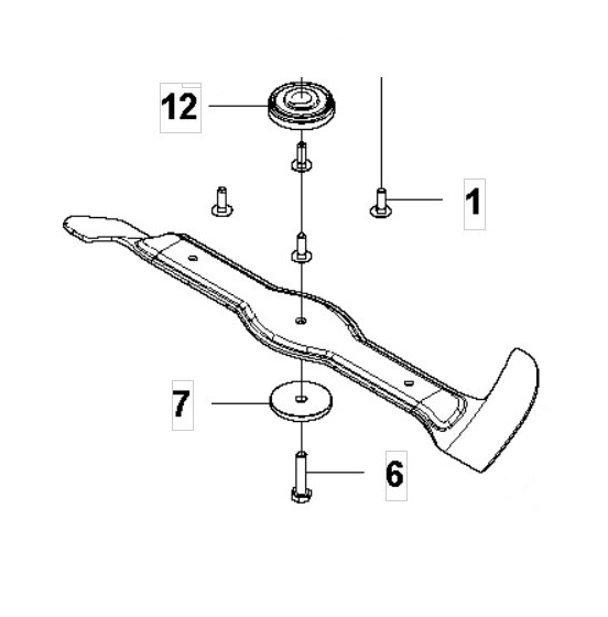 Нож левый дека Husqvarna 5888243-10