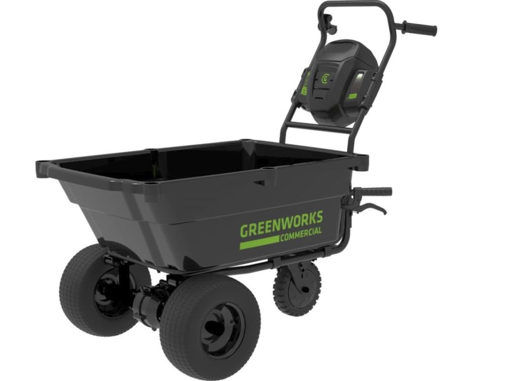 аккумуляторная самоходная садовая тачка greenworks g-max 40v. тестирование телеги. самоходная тележка гринворкс. ч и зу. аккумуляторная самоходная садовая тележка greenworks.
